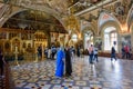 Interior of the Church of St. Sergius. Trinity Lavra of St. Sergius, Sergiev Posad, Russia Royalty Free Stock Photo