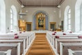 An interior of the church in  Utsjoki, Lappland,Finland Royalty Free Stock Photo