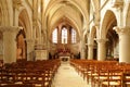 The interior of the church of Vigny in Val d Oise Royalty Free Stock Photo