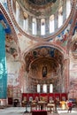 The interior of church of Virgin Mary the Blessed of Gelati monastery in Georgia Royalty Free Stock Photo