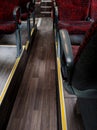 the interior of a city bus Royalty Free Stock Photo