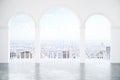 Interior with cityscape view Royalty Free Stock Photo