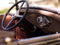 Interior of classic car Royalty Free Stock Photo