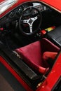 Interior of a classic racing racing Porsche 904 - air intake