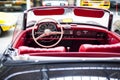 Interior of the classic retro vehicle antique car Royalty Free Stock Photo