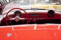 Interior of the classic retro vehicle antique car Royalty Free Stock Photo