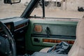 Interior of classic vintage car.luxury interior of a retro car Royalty Free Stock Photo