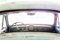 Interior of a classic vintage old car Royalty Free Stock Photo