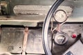 Interior of a classic vintage old car Royalty Free Stock Photo