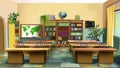 Interior of classroom. Front view Royalty Free Stock Photo