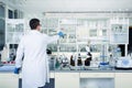 Interior of clean modern white laboratory background. Laboratory concept. Royalty Free Stock Photo