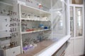 Interior of clean modern white medical or chemical laboratory background. Laboratory concept without people Royalty Free Stock Photo