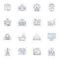 Interior Cleaning line icons collection. Dusting, Polishing, Sweeping, Mopping, Vacuuming, Scrubbing, Sanitizing vector