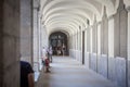 Interior cloister cloitre of the Hotel Dieu in Lyon, newly renovated. It is one of the landmarks of the city, a former hospital