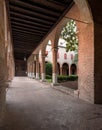 Interior cloister of a little curch Royalty Free Stock Photo