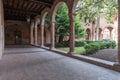 Interior cloister of a little curch Royalty Free Stock Photo