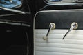 Interior closeup of a volkswagen beetle classic car Royalty Free Stock Photo