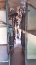 The interior of a Indian Rail coach