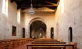 Interior of Collegiata di Sant'Agata church in Asciano (Siena)