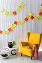 Interior of colorful unisex room for child. Royalty Free Stock Photo