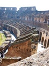 Interior of The Colosseum, Roman Ruins, Rome, Italy Royalty Free Stock Photo