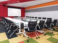 Interior of colourful meeting room in modern office, empty room Royalty Free Stock Photo