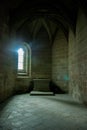 Interior columns of Mont Saint Michel France