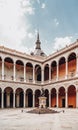 Inner courtyard of the Alcazar of Toledo Royalty Free Stock Photo