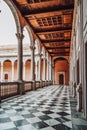 Inner courtyard of the Alcazar of Toledo Royalty Free Stock Photo