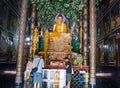 Interior of combodian monastery, Lumbini Royalty Free Stock Photo