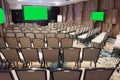 Interior conference room, meeting room, boardroom, Classroom, Office, with green projector board Royalty Free Stock Photo