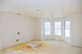 Interior construction of housing project with drywall installed door for a new home Royalty Free Stock Photo