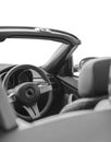 Interior of the convertible car isolated on white background Royalty Free Stock Photo