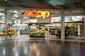 Interior of Coop supermarket store