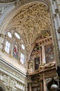 Interior of Cordoba Mezquita showing Architecture in Andalusia, Spain.