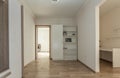 Interior of the corridor and hallway. view of the corridor, the transition from room to room of a small apartment. harmonious colo Royalty Free Stock Photo