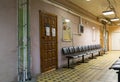 Interior of a corridor of the working municipal city hospital. City Balashikha, Moscow region, Russia.