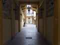 Interior court in a historic house Royalty Free Stock Photo