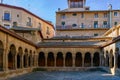 Interior courtyard with columns of the Monastery of San Pedro el viejo