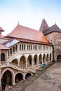 Interior courtyard -Corvin Castle, Hunedoara Royalty Free Stock Photo