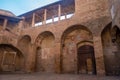 Courtyard of Medieval towers, San Gimignano, Tuscany, Italy