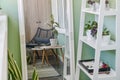 Interior of cozy balcony