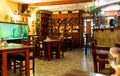 Interior of cozy classic Italian restaurant Royalty Free Stock Photo