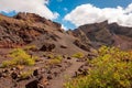 Interior of the crater of El Cuervo Volcano in Lanzarote, Canary Islands,  Spain Royalty Free Stock Photo