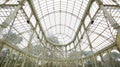 Interior of crystal palace in Madrid, Spain. Royalty Free Stock Photo