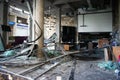 Destroyed office building interior Royalty Free Stock Photo
