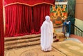 Interior of Debre Libanos, monastery in Ethiopia Royalty Free Stock Photo