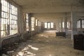 Interior of decaying abandoned factory, East St. Louis, Missouri