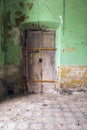 Decaying interior abandoned house. Mystery. Royalty Free Stock Photo