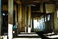 Interior of decaying barn Royalty Free Stock Photo